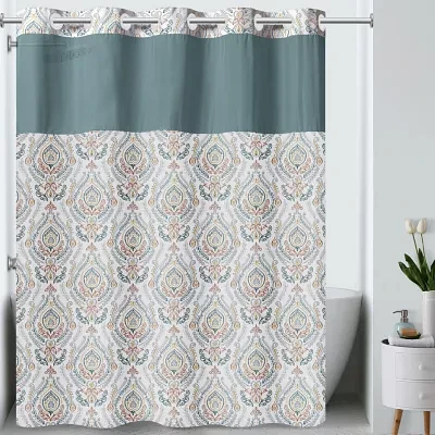 Hookless French Damask Shower Curtain