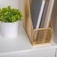 Martha Stewart Gold Mesh Single File Holder