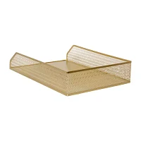 Martha Stewart 2 Pack Gold Mesh Letter Trays