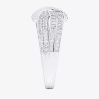 (G-H / Si1-Si2) Womens 3/8 CT. T.W. Lab Grown White Diamond 10K Gold Bypass  Cocktail Ring