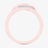 (G-H / Si1-Si2) Womens 1/8 CT. T.W. Lab Grown White Diamond 10K Rose Gold Heart Bypass  Cocktail Ring