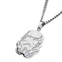 Star Wars® Stormtrooper Mens Stainless Steel Pendant Necklace