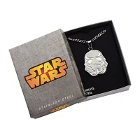 Star Wars® Stormtrooper Mens Stainless Steel Pendant Necklace