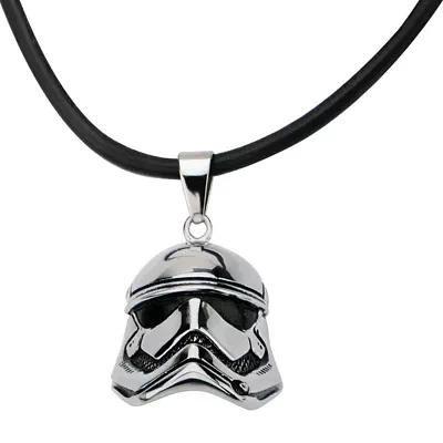 Star Wars® Stormtrooper Mens 3D Stainless Steel Pendant Necklace
