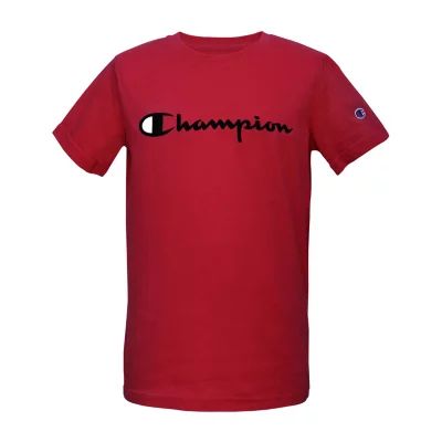 Champion Big Boys Crew Neck Short Sleeve Graphic T-Shirt