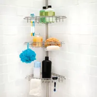 Kenney 3-Tier Spring Tension Corner Pole Shower Caddy