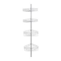 Kenney 4-Tier Spring Tension Corner Pole Shower Caddy