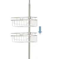 Kenney 4-Tier Spring Tension Corner Pole Shower Caddy