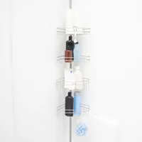 Kenney 4-Tier Spring Tension Corner Pole Shower Caddy