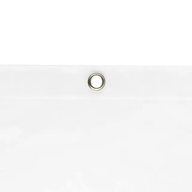 Kenney Medium Weight Peva Shower Curtain Liner with Pockets, White