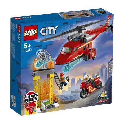 LEGO City Fire Fire Rescue Helicopter 60281 Building Set (212 Pieces)