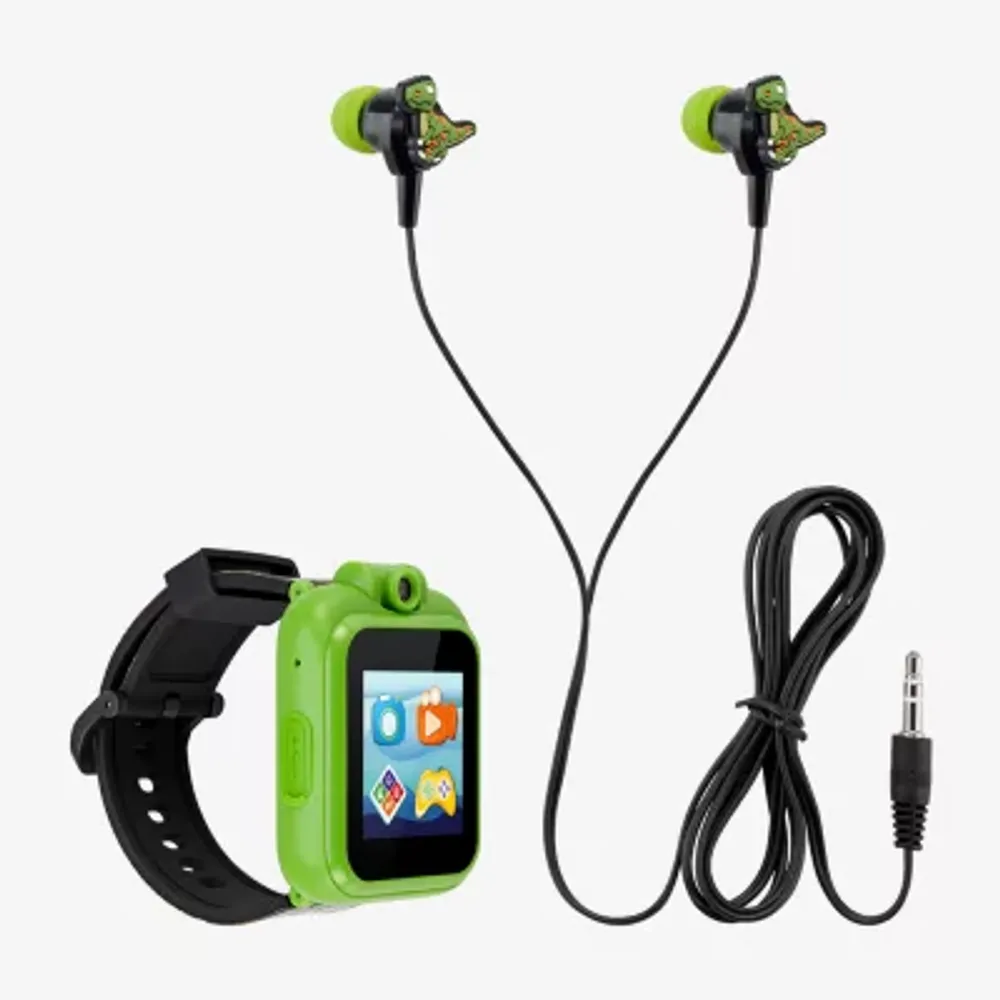 Playzoom Unisex Green Smart Watch With Earbuds 900419m-42-X01