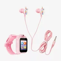 Playzoom Unisex Pink Smart Watch With Earbuds 900228m-42-Pnp