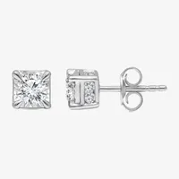 Tru Miracle 1 CT. T.W. Lab Grown White Diamond 14K White Gold 5.6mm Stud Earrings