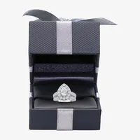 Signature By Modern Bride (H-I / I1) Womens 4 CT. T.W. Lab Grown White Diamond 10K Gold Pear Bridal Set