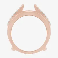 Womens 1/ CT. T.W. Natural White Diamond 14K Rose Gold Wedding Ring Guard