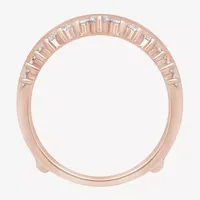Womens 1 CT. T.W. Natural White Diamond 14K Rose Gold Wedding Ring Guard
