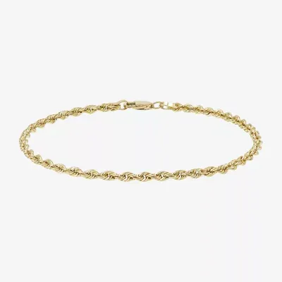 14K Yellow Gold 2.5mm Rope Chain Bracelet