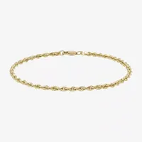 14K Yellow Gold 2.5mm Rope Chain Bracelet