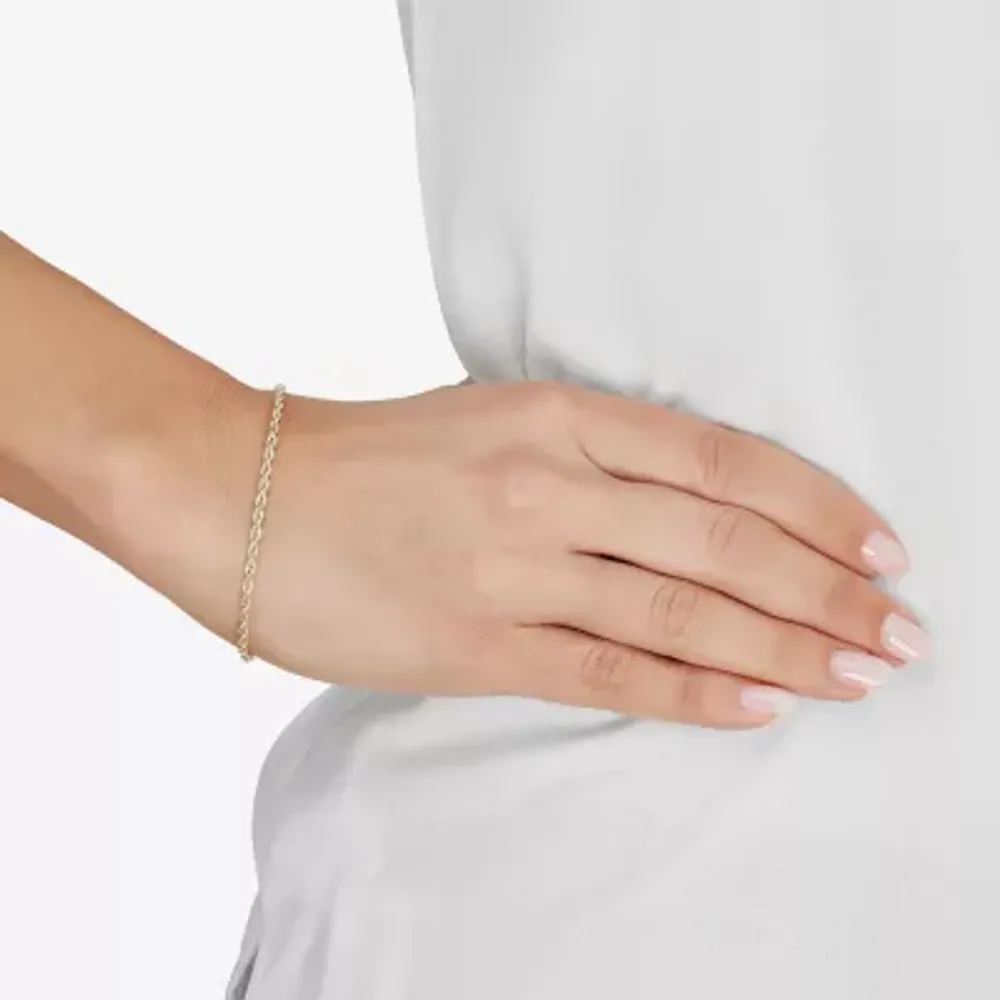14K Yellow Gold 2.5mm Rope Chain Bracelet