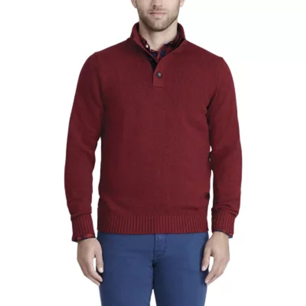 IZOD Mens Mock Neck Long Sleeve Pullover Sweater