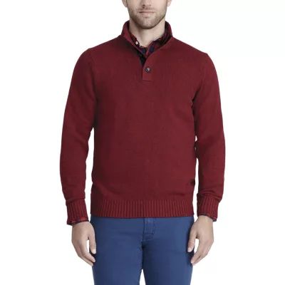 IZOD Mens Mock Neck Long Sleeve Pullover Sweater