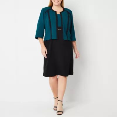 Studio 1 Womens Jacket Dress Plus