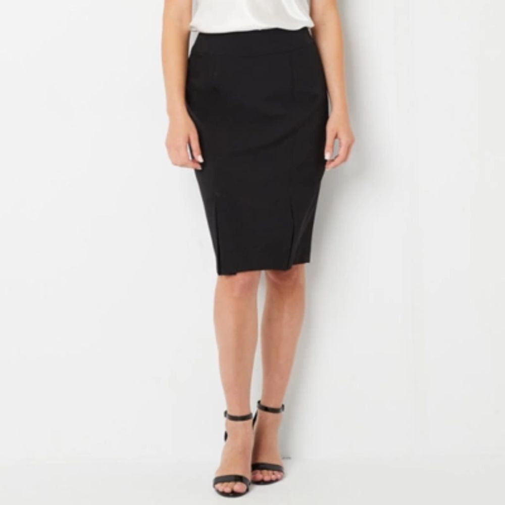 Black Label by Evan-Picone Womens Mid Rise Pencil Skirt, Color
