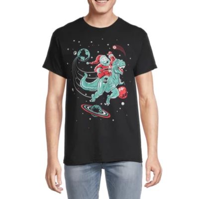 Mens Crew Neck Short Sleeve Regular Fit Graphic T-Shirt