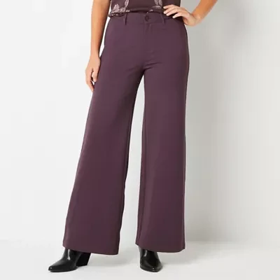 Liz Claiborne Ponte Classic Fit Wide Leg Trouser