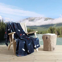 Eddie Bauer Buddy The Dog Plush Reversible Lightweight Throw