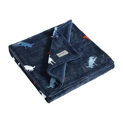 Eddie Bauer Buddy The Dog Plush Reversible Lightweight Throw