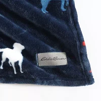 Eddie Bauer Buddy The Dog Plush Reversible Lightweight Throw