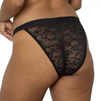 Curvy Couture No Show Lace String Bikini Panty - 1382