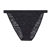 Curvy Couture No Show Lace String Bikini Panty - 1382