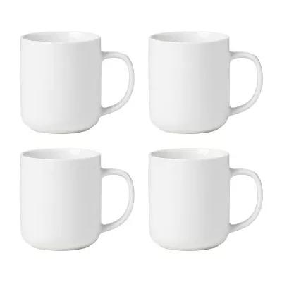 Oneida 24 Seven White 4-pc. Porcelain Mug Set