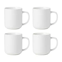 Oneida 24 Seven White 4-pc. Porcelain Mug Set