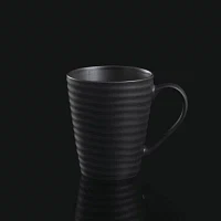 Oneida Ridge Black 4-pc. Stoneware Mug Set