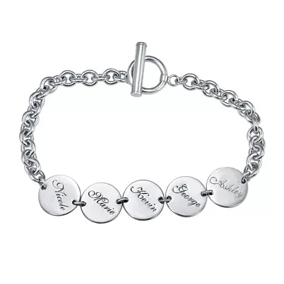 Personalized Disk Family Bracelet