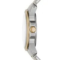 Relic By Fossil Cameron Mens Two Tone Stainless Steel Bracelet Watch Zr12598