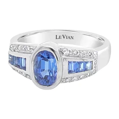 LIMITED QUANTITIES! Le Vian Grand Sample Sale™ Ring featuring Blueberry Tanzanite® Blueberry Sapphire™ set in 18K Vanilla Gold