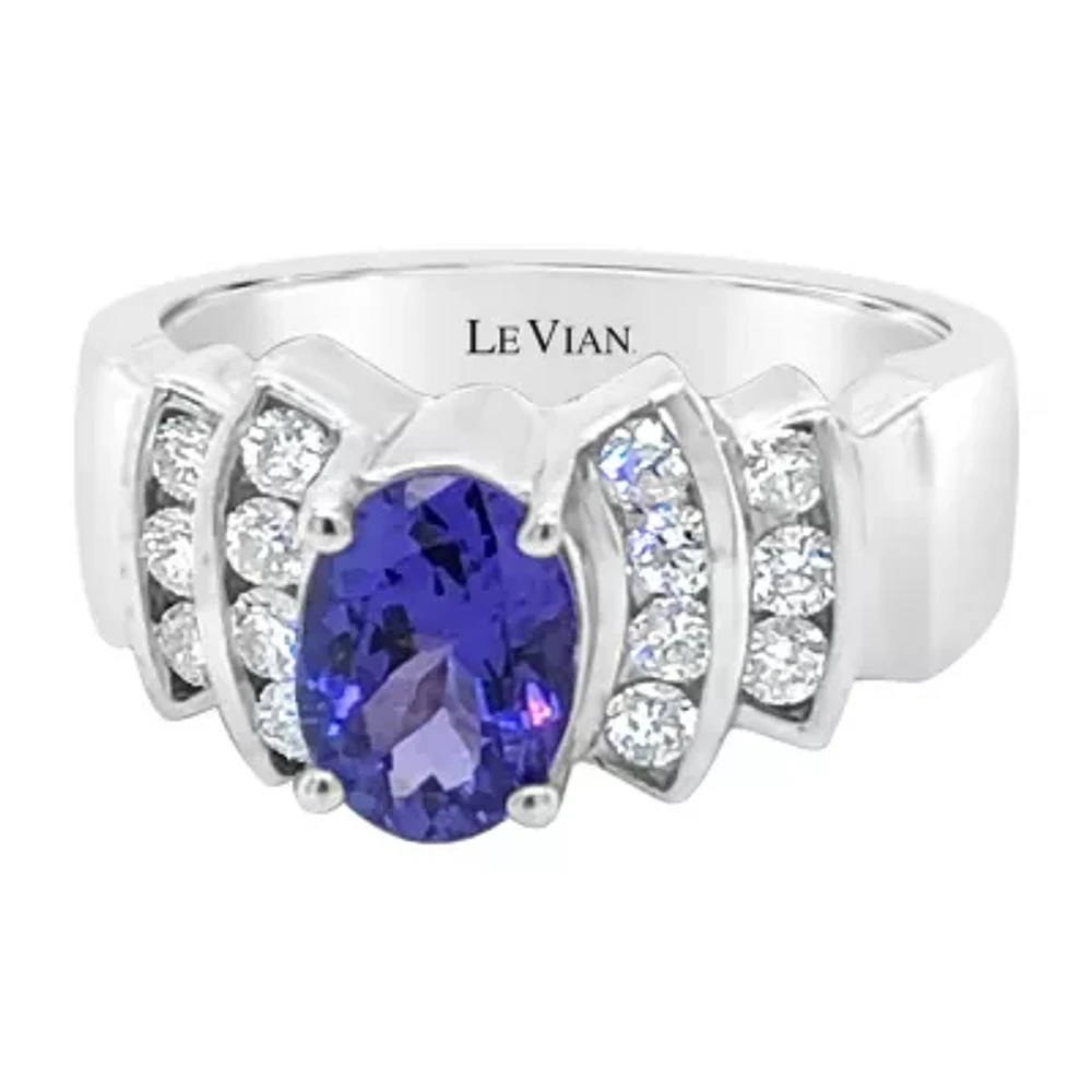 Le Vian Grand Sample Sale™ Ring featuring Blueberry Tanzanite® Vanilla Diamonds® set in 14K Vanilla Gold®