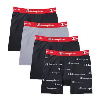 Champion Men's 4 Pack Poly Stretch Boxer Briefs