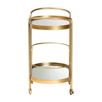 Kamal Dining Room Collection Metal-Top Serving Carts