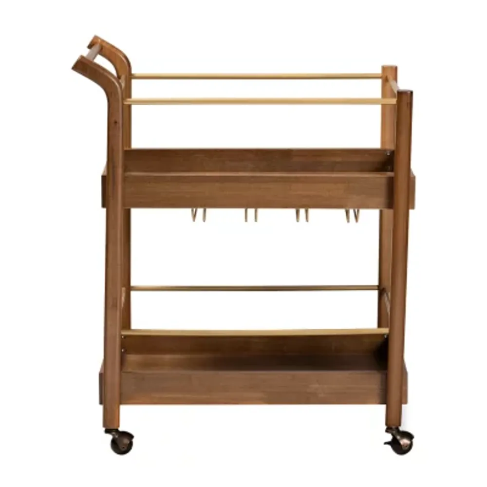 Tahir Dining Room Collection Wood-Top Serving Cart