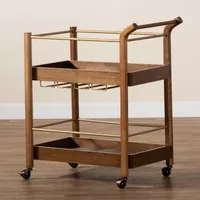 Tahir Dining Room Collection Wood-Top Serving Cart