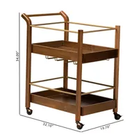 Tahir Dining Room Collection Wood-Top Serving Cart