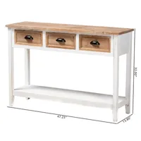 Benedict Living Room Collection 3-Drawer Console Table