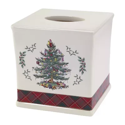 Spode Christmas Tree Tartan Tissue Box Covers