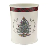 Spode Christmas Tree Tartan Waste Basket